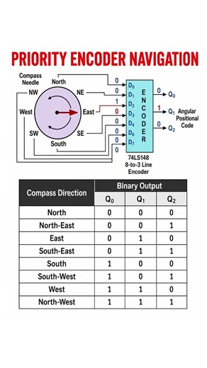 Priority encoder application in navigation