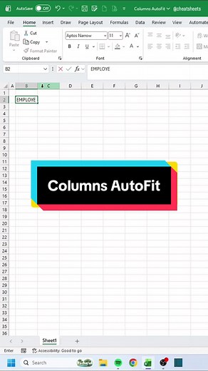 Autofit Specific Columns in Excel and Google Sheets