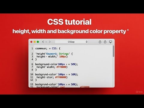 CSS Height, Width & Background Color | সম্পূর্ণ বাংলা টিউটোরিয়াল | CSS Bangla Tutorial