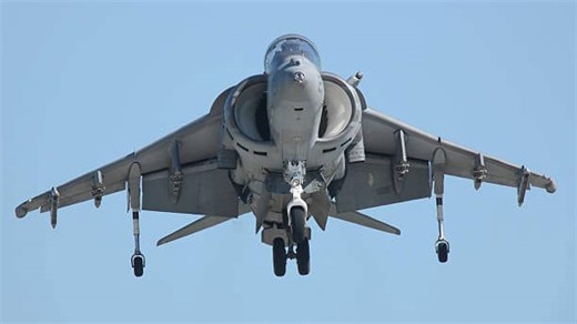 Harrier Jump Jet in Action: Fighter Taking Off and Landing Vertically