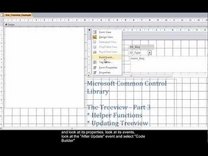 Treeview in MS Access: Part 3 - Updating the treeview, Helper functions