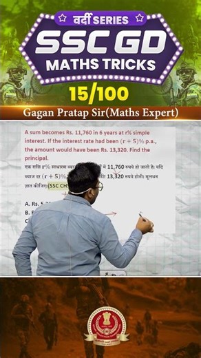 15) SSC GD 2026 Maths Tricks वर्दी Series 🔥 Gagan Pratap Sir #ssc #gd