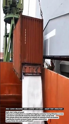 Bulk Cargo Unloading Using Modified Container – Smart Port Operation!.