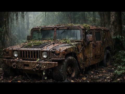 We Found an Abandoned Humvee (HMMWV) Hummer H1 2006 Hidden Deep in the Forest | ASMR Car Restoration