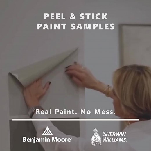 402K views · 33K reactions | Overwhelmed by paint color? Peel-and-Stick samples take out all the guesswork. Made with real paint from Sherwin Williams and Benjamin Moore. | Samplize | Facebook