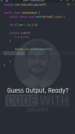 Output Challenge: for-each Loop Trap | Java Tricky Question #Shorts