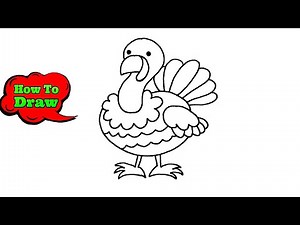 How To Draw A Turkey | Turkey Drawing Step By Step Easy Tutorial For Kids