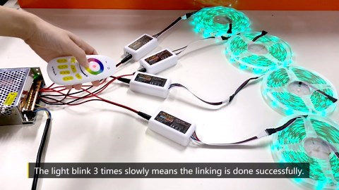 S NMT Mi Light Wireless 2.4G RF RGB + White/Warm White Controller Kit, 4 x Controllers and 4-Zone Remote, Wi-Fi Bridge Compatible, 4CH Multicolor RGBW/RGBWW LED Strip Light Controller