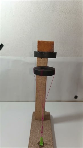 Floating Magnet Spins for Long Time | Physics Experiment#experiment #magnite #diy #art #craft