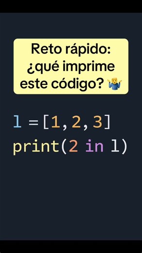 Reto rápido: ¿qué imprime este código? 🤔 #Python #Programación #ingenieriadesistemas #BasesdeDatos #datascience