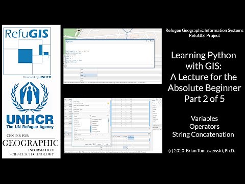 Learning Python with GIS: A Lecture for the Absolute Beginner: Part 2 of 5 (Variables, Operators)