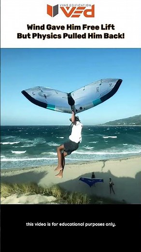 Wind Almost Made Him Fly! 🌬️🛩️😂 Real Physics Behind the Bounce! #shorts #viral