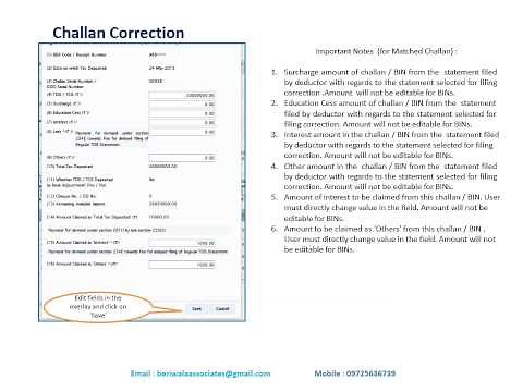 Online Correction - Challlan Correction