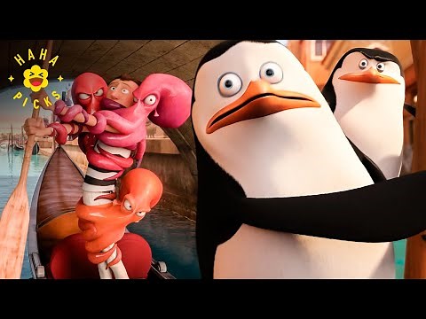 North Wind Saves the Penguins (Full Chase Scene) | Penguins of Madagascar