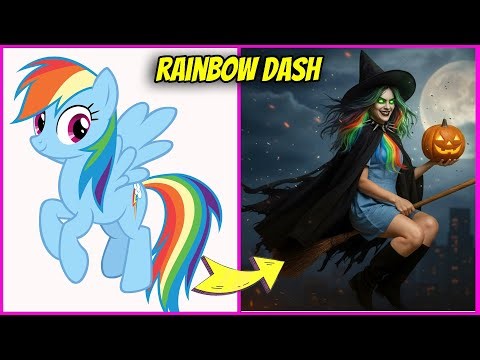 MY LITTLE PONY CHARACTERS AS WITCH 🦄🎃 MLP - Happy Halloween