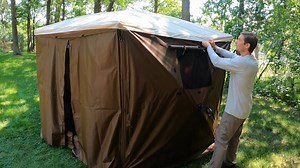 Unboxing of the Clam Quick Set Escape Sky Camper Tent! This a big spacious tent in their Quick-Set series and this particular version includes a rain fly, wind panels and removable floor. It’s ready to use right out of the box. Perfect for camping or day use. | Troy Lindner