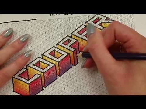 Isometric Lettering Timelapse - Drawing 3D Letters
