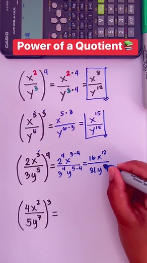 52K views · 5.1K reactions | Law of Exponents: Power of a Quotient Rule! | Prof Math Wizard | Facebook