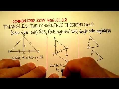 Triangles: The Congruency Theorems (Part 1) SSS, SAS, ASA
