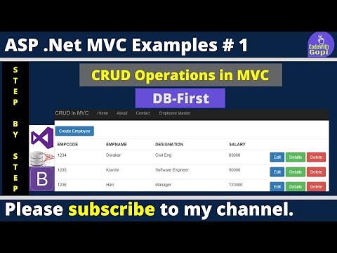 🚀 Full CRUD Operations in ASP.NET MVC Using Entity Framework DB First | Step-by-Step Guide