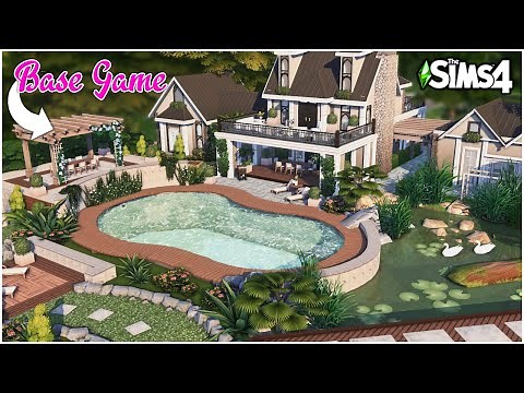 First Time Using CC 😱 ‪@MrOlkan‬ 's Better Pools Kit - Sims 4 Speed Build | Kate Emerald