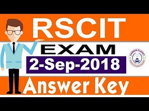 RSCIT Answer Key 2 September 2018| RSCIT Exam Paper with Solution