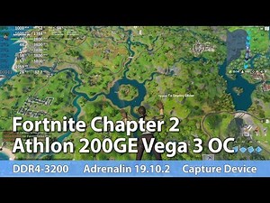 Fortnite 2 on AMD Athlon 200GE Vega 3 OC Test - Gameplay Benchmark