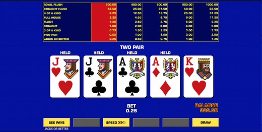 Free Video Poker - Play Video Poker w' No Download / Account