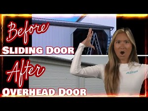 Converting a Sliding Door into Dual Garage Doors for Functionality