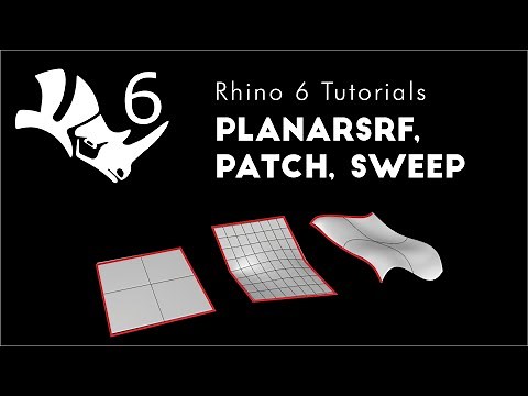 Rhino 6 3D Modeling 1.06 Planarsrf, Patch, Sweep, Loft