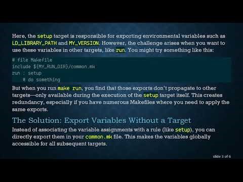 How to Export Environment Variables in Makefile Across Targets