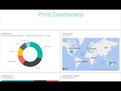 Print Dashboard Power BI