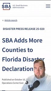 SBA Expands Disaster Loans for Hurricane Helene Survivors The SBA...