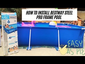 Bestway Steel Pro Frame Pool 56403 2.59m x 1.7m x .6m Setup | How to Install Portable Pool Very Easy
