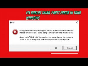 How to fix Roblox unapproved third party application or Extensions detected