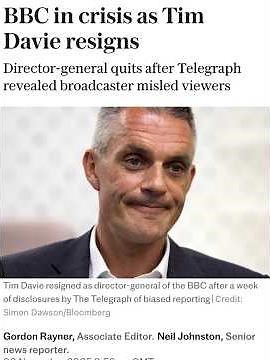 BBC in crisis as director-general Tim Davie resigns