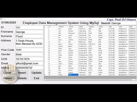 How to Create an Employee Database Management System using MySql in Visual Basic.Net - Part 1 of 3