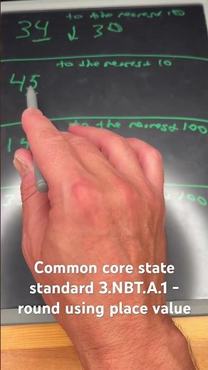 Common core state standard 3.NBT.A.1 - round using place value