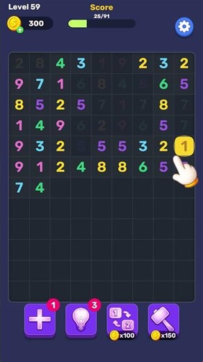 Number Match - Merge 10 Puzzle Level 59 Gameplay