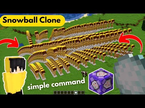 Snowball Player Clone (working) 🧊Minecraft Cool Commands JAVA