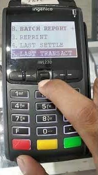 How to Reprint Last Transaction Receipt in INGENICO iWL220