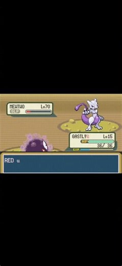 Caught Mewtwo in Pokémon Fire Red! 🔥 #pokemon #mewtwo #shorts