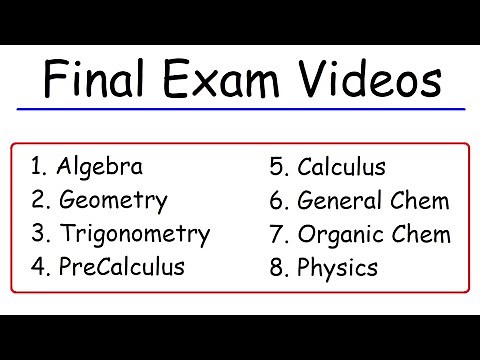Organic Chemistry Tutor - Final Exam Videos