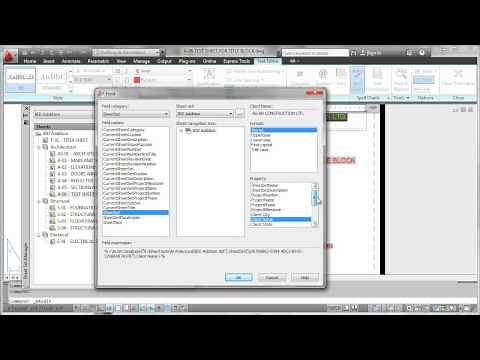 Sheet Sets - Using Fields in MText