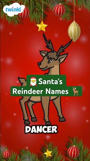 Name's of Santa's Reindeer | Learn Santa's Reindeer Names