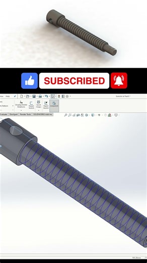 Solidworks CAD Design Exercise 189 Spindle Screw for Pipe Vice Shorts in Solidworks