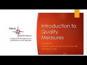 MDS Coding Webinar Series: Session 3 — Introduction to Quality Measures