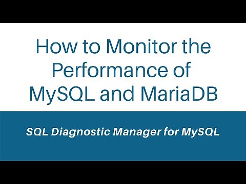 How to Monitor the Performance of MySQL and MariaDB with SQL Diagnostic Manager for MySQL