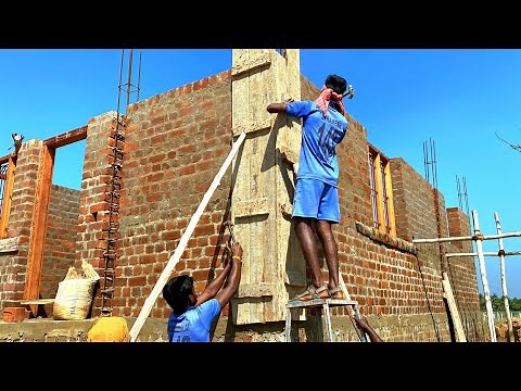 Shuttering Techniques of Column_Building Corner Column Shuttering Formwork and Rcc Concrete