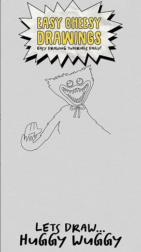 How to Draw HUGGY WUGGY 💙😱 (Poppy Playtime) | Easy Step-By-Step Drawing Tutorial